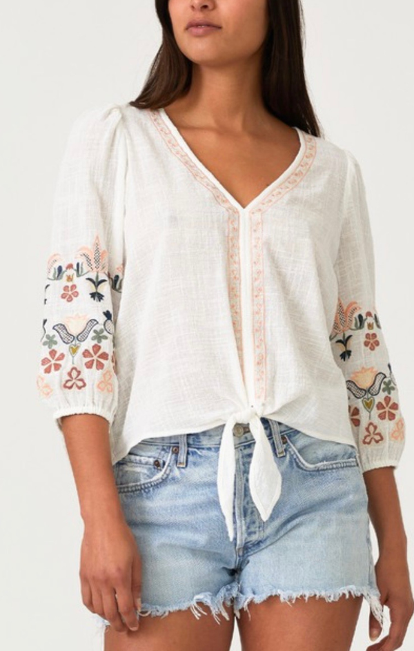 v neck floral blouse