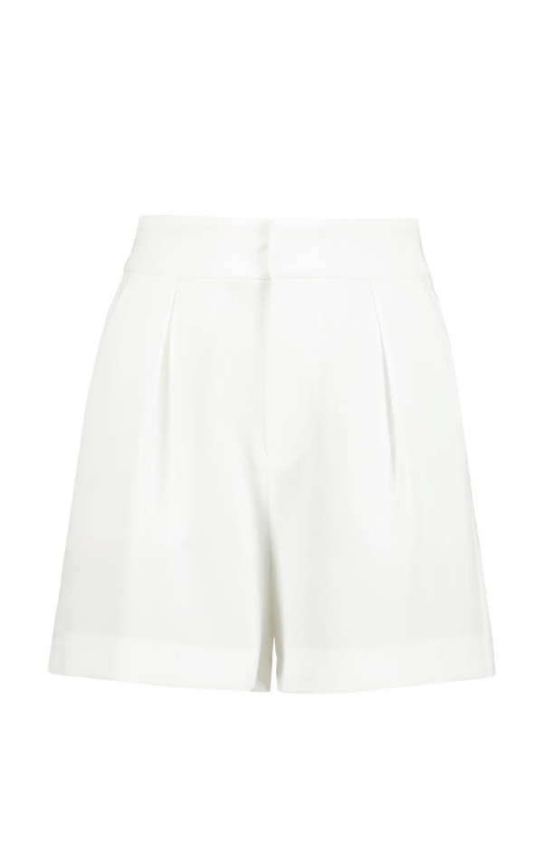 high waisted white shorts