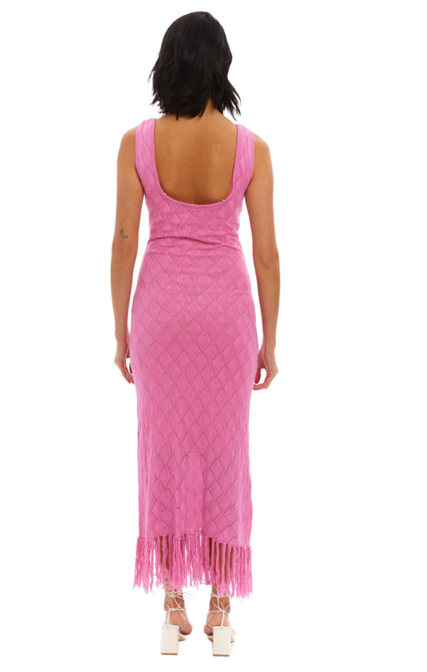 summer pink maxi dress