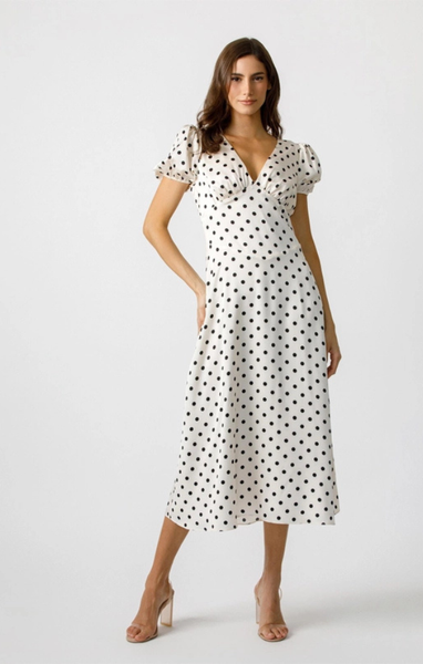 Dorothy Puff Sleeve Polka Dot Maxi – Mint