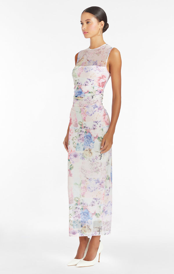 floral printed midi dress