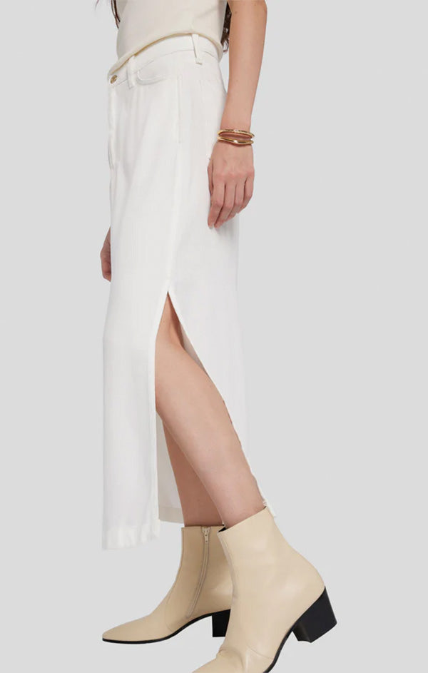 midi skirt in white