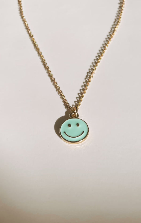 Mint Smiley Necklace
