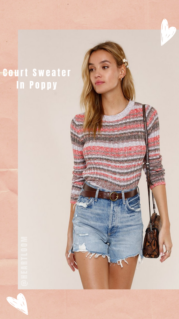 COURT SWEATER KNITS STRIPED PULLOVER