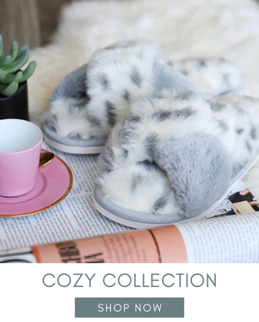 COZY LEOPARD SLIPPERS MINT EXCLUSIVE FURRY HOLIDAY GIFTS