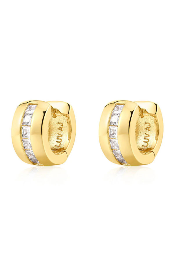 The Pave Stripe Monaco Huggies