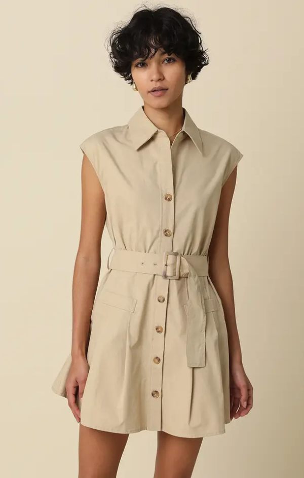 Donna Belted Shirt Dress S