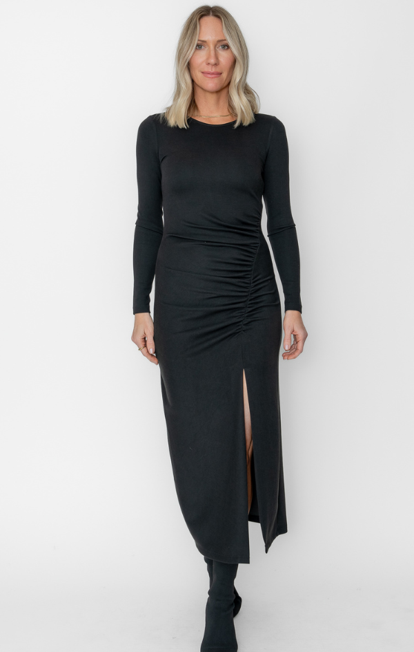 Jacqueline Ruched Midi Dress – Mint
