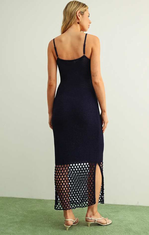 Mariner Knitted Beach Dress L / Navy