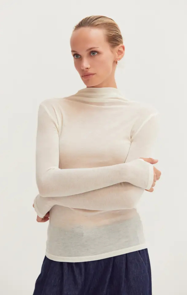 Claire Long Sleeve Mock Neck Top