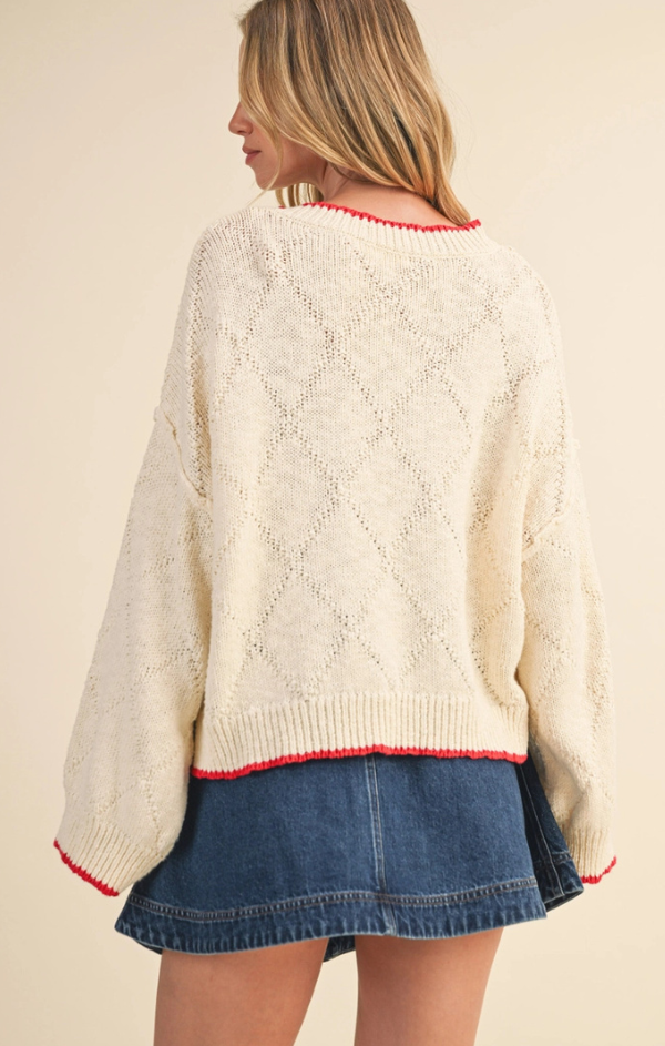 Nori Fish Printed Sweater Top