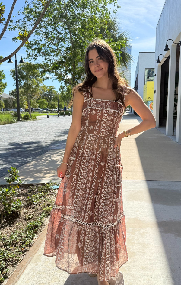 bohemian embroidered maxi dress Camille Maxi Dress White / L