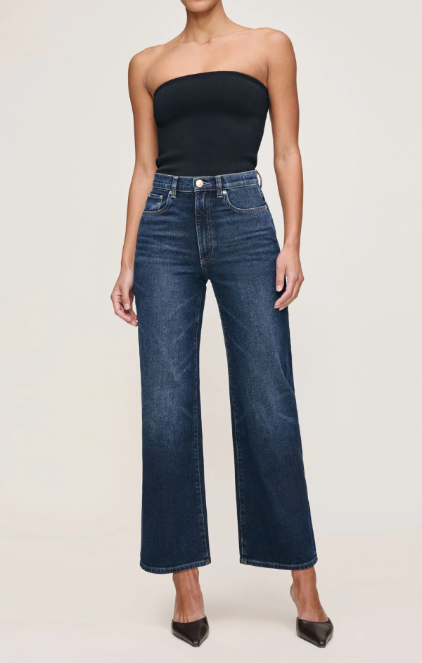 Karmine Refined Wide Leg Straight Vintage in Dark Sea