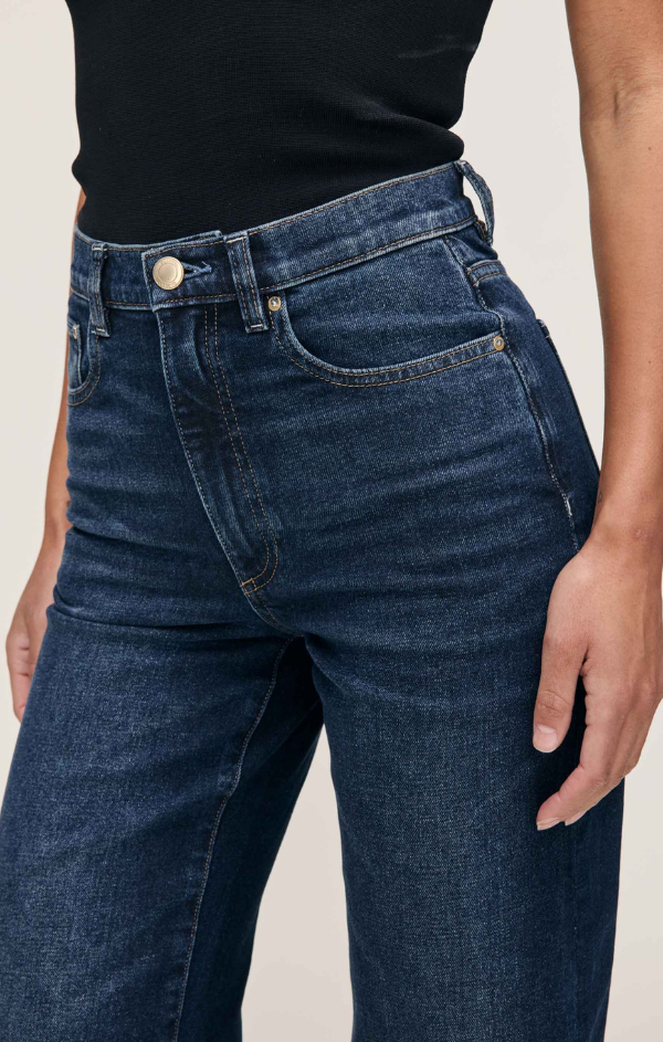 Karmine Refined Wide Leg Straight Vintage in Dark Sea