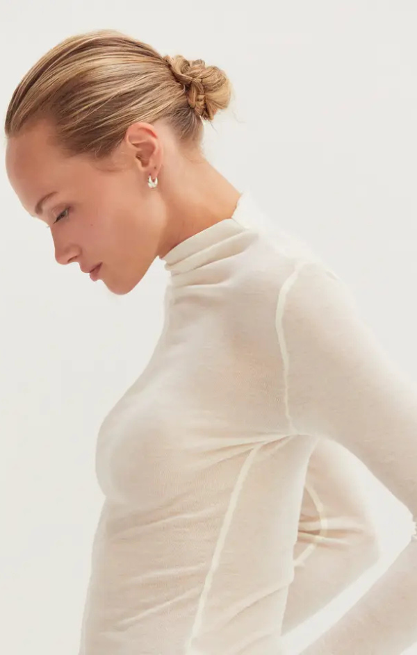 Claire Long Sleeve Mock Neck Top