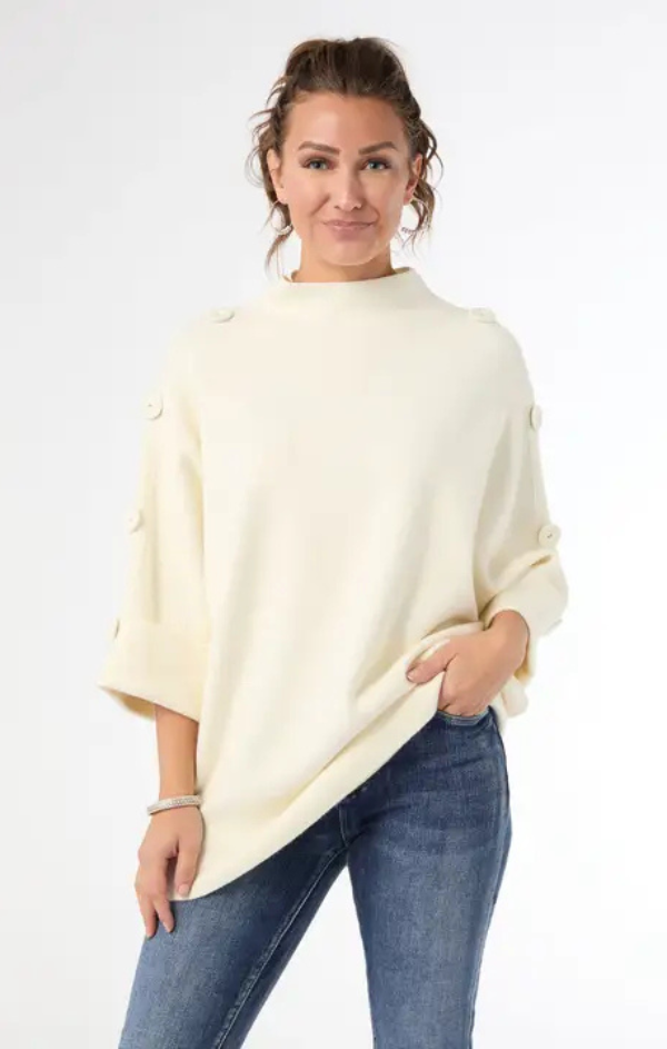 Heavenly Luxe Short Sleeve Funnel Neck Sweater