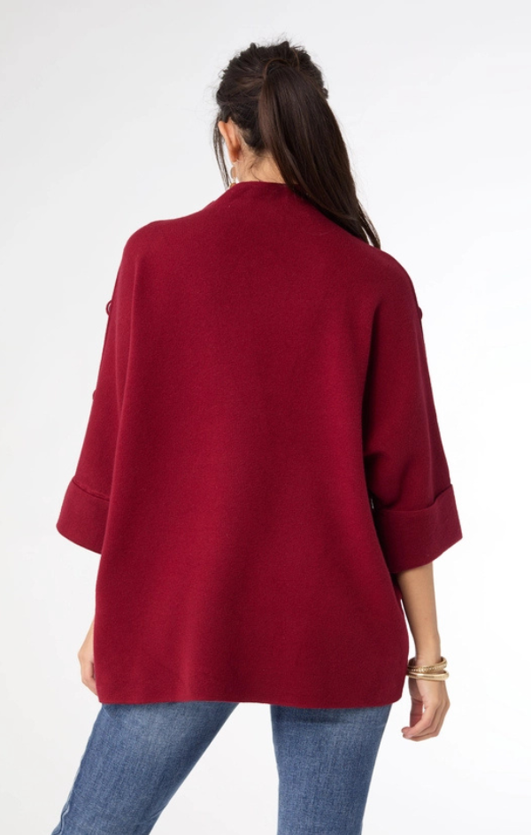 Heavenly Luxe Short Sleeve Funnel Neck Sweater