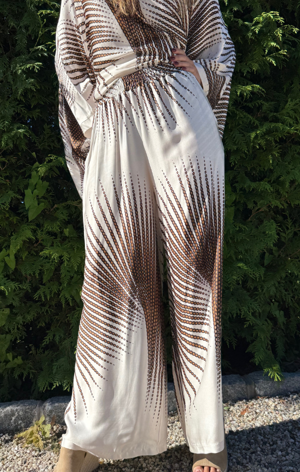 Sunburst Print Pants with Pocket