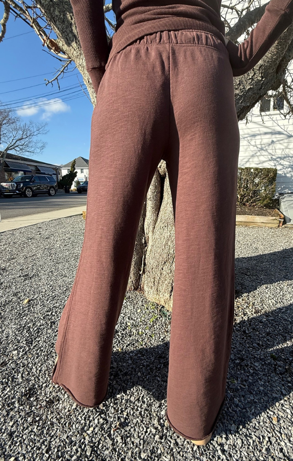 Wide Leg Drawstring Pant in Umber