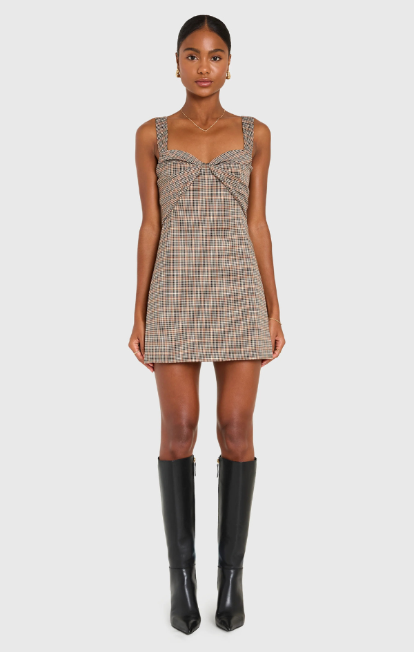 Soho Skort Romper in Brown Multi