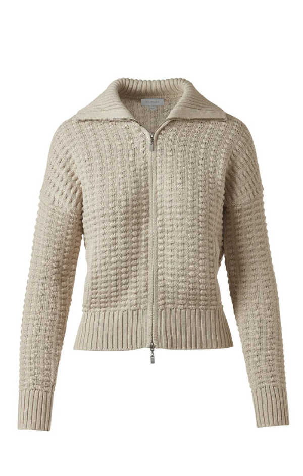Bobble Zip Cardigan