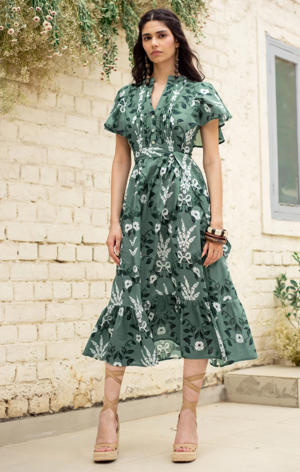 Leni Dress in Lavender Moss