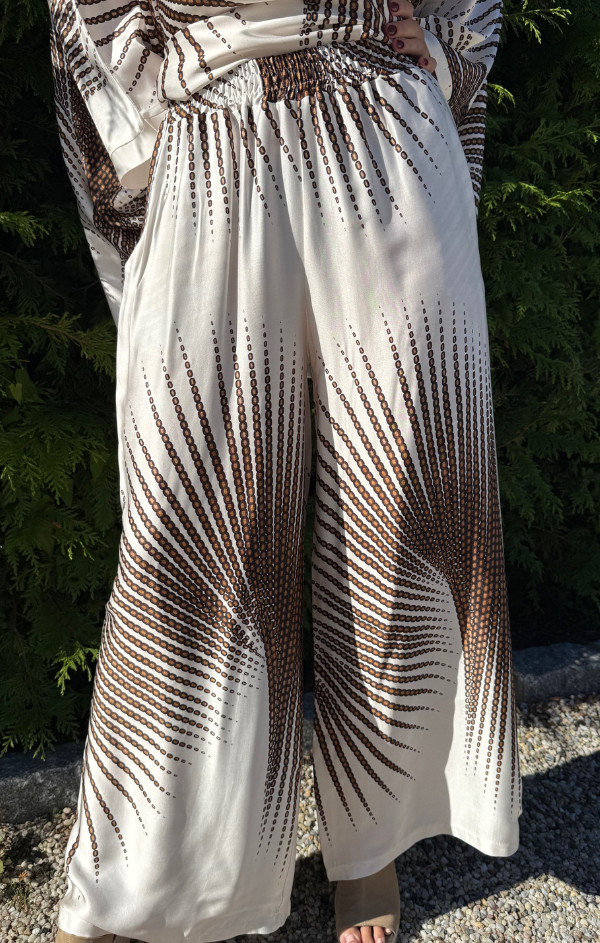 Sunburst Print Pants with Pocket