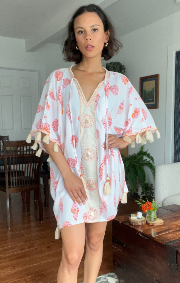 short kaftan dress Seashells Short Kaftan – Mint