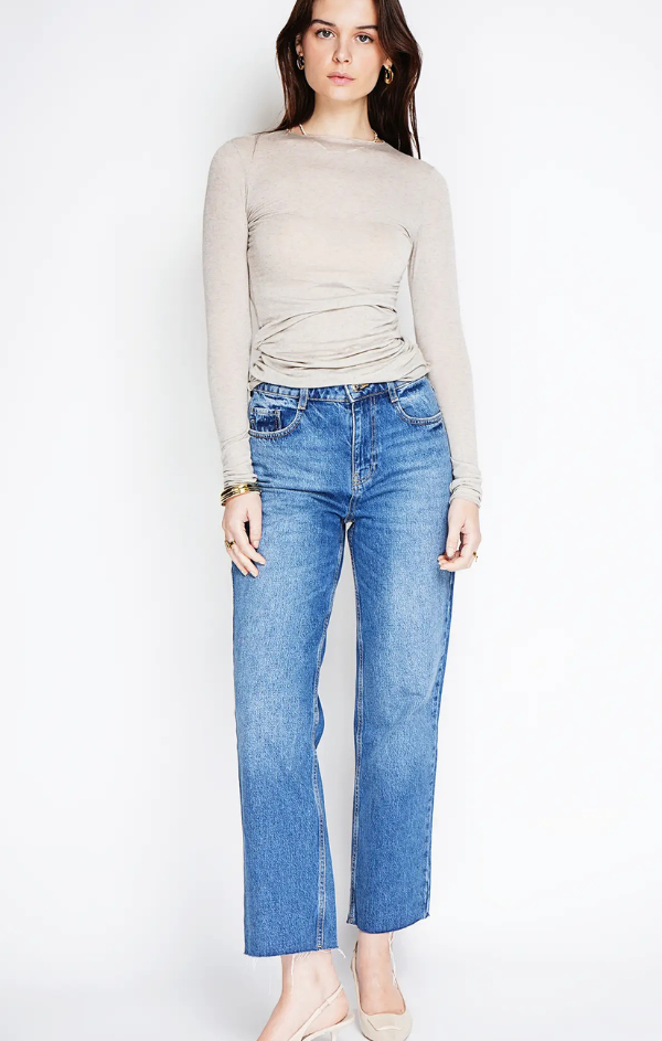 Cashmere Blend Long Sleeve Layering Tee