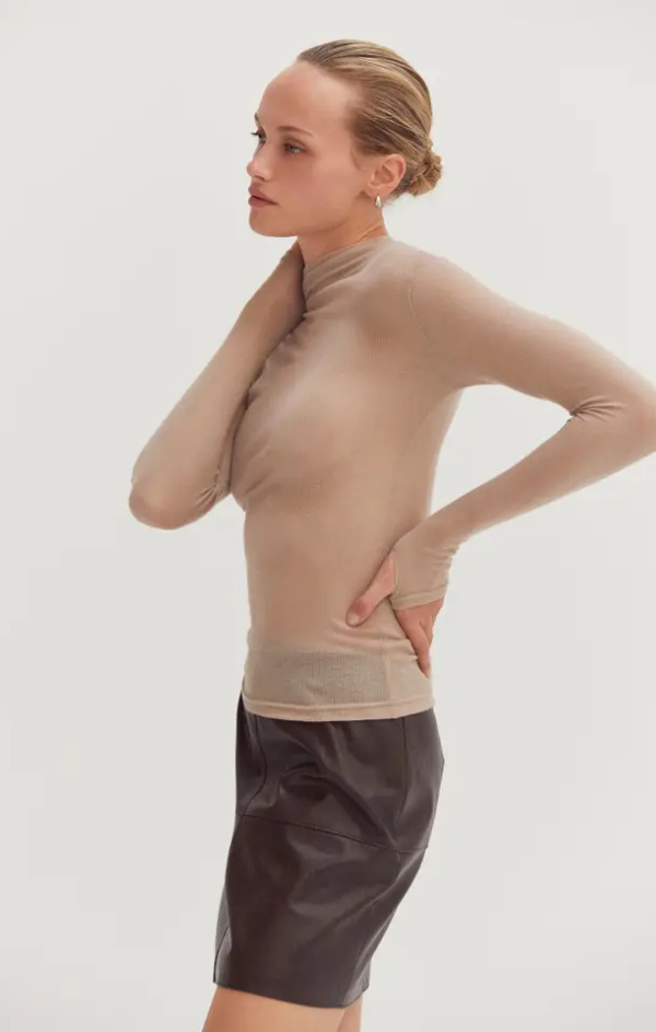 Claire Long Sleeve Mock Neck Top