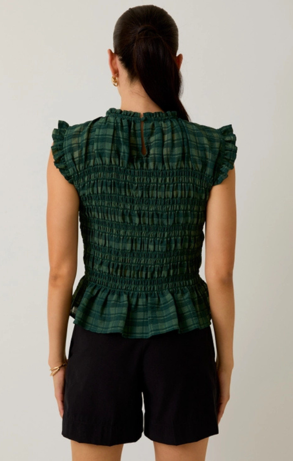 Rennes Ruffle Neck Smocked Top