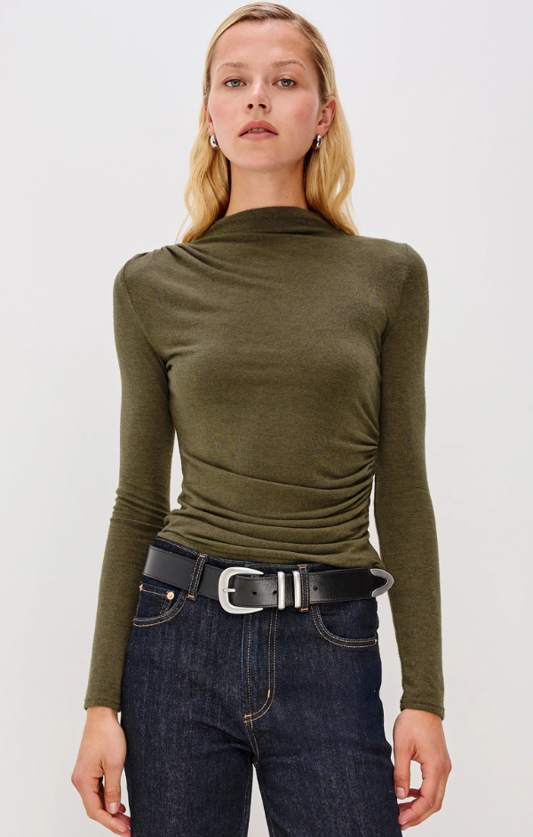Joelle Top in Heather Olive