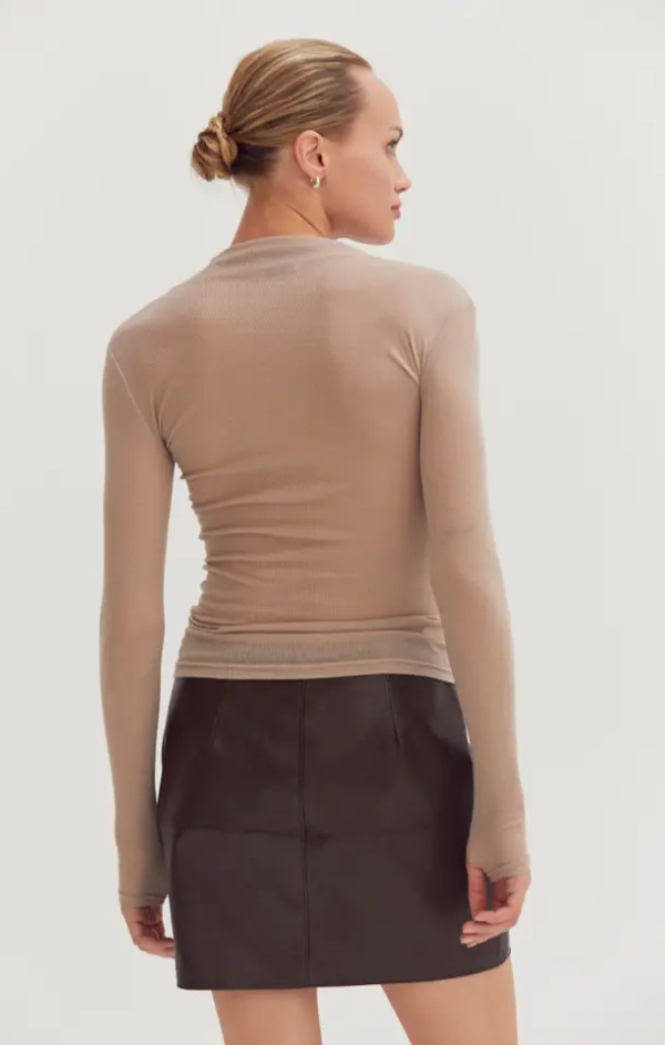 Claire Long Sleeve Mock Neck Top