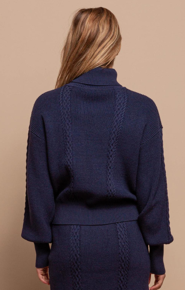 Cable Stitch Turtleneck Sweater
