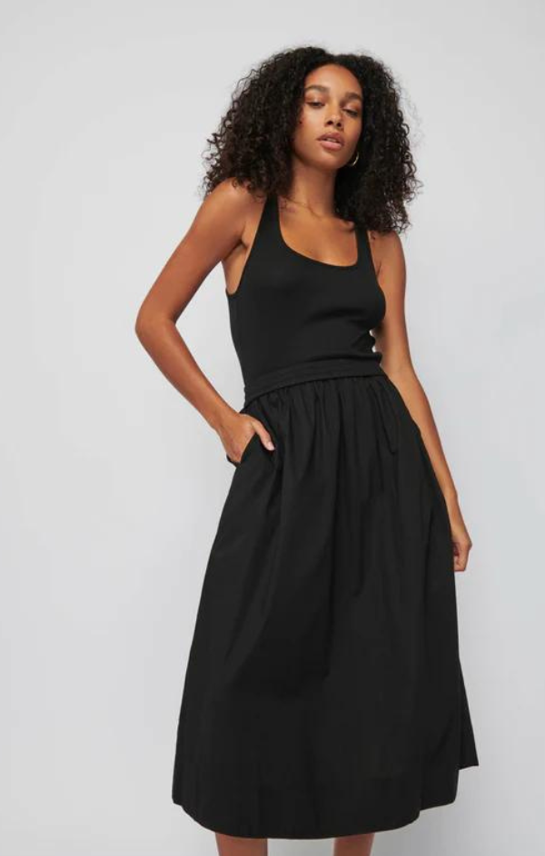 little black midi dress
