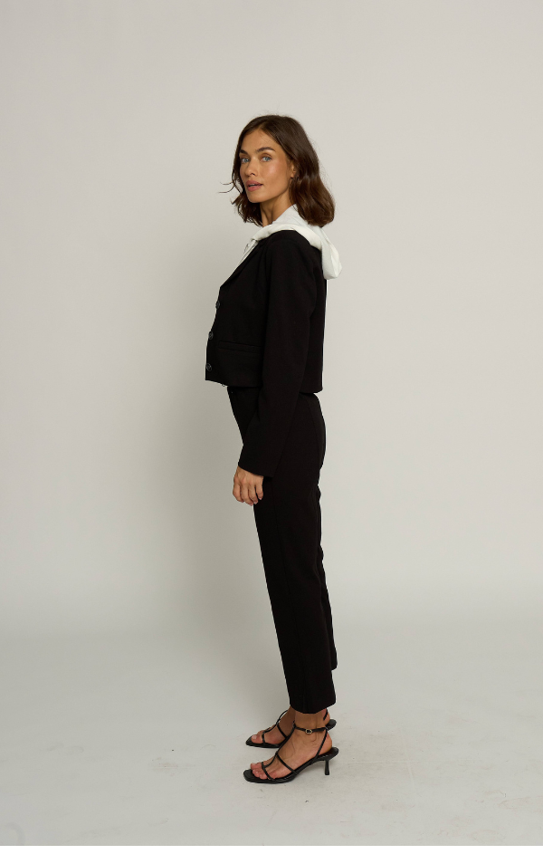 Cropped Fitted Dickey Jacket