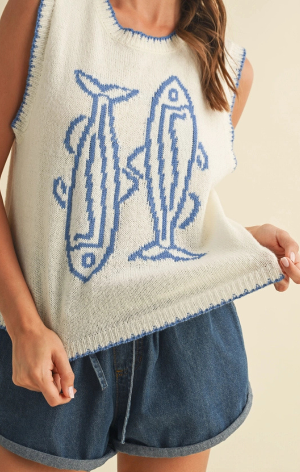 Maren Fish Sweater Vest