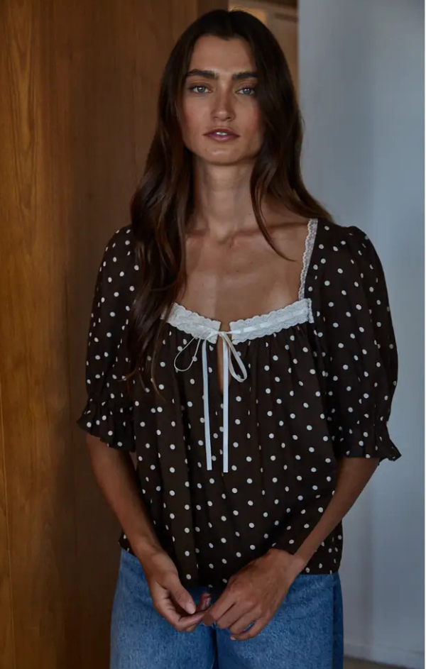Danielle Polka Dot Top