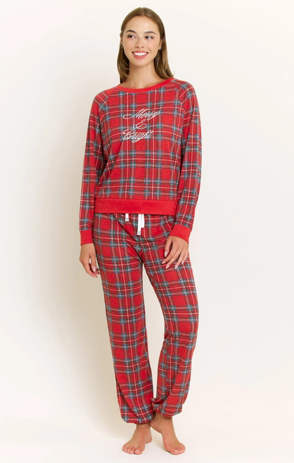 Star Seeker Long Set in Santa Plaid