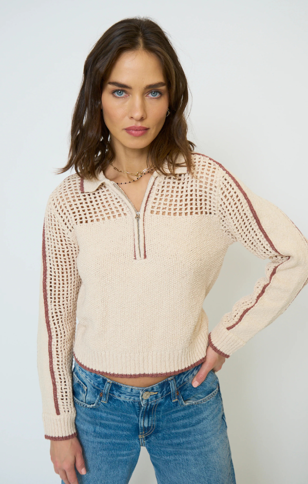 Carla Mesh Yoke Polo