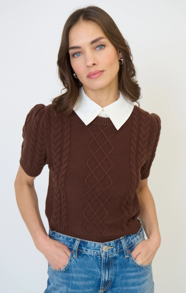 Astrid Twofer Poof Sleeve Polo