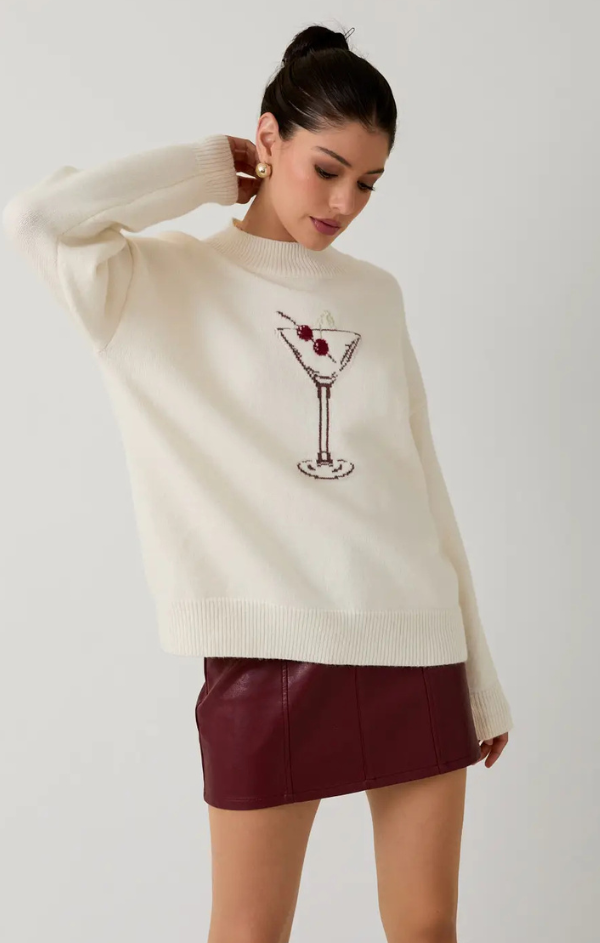 Cherry Martini Graphic Sweater
