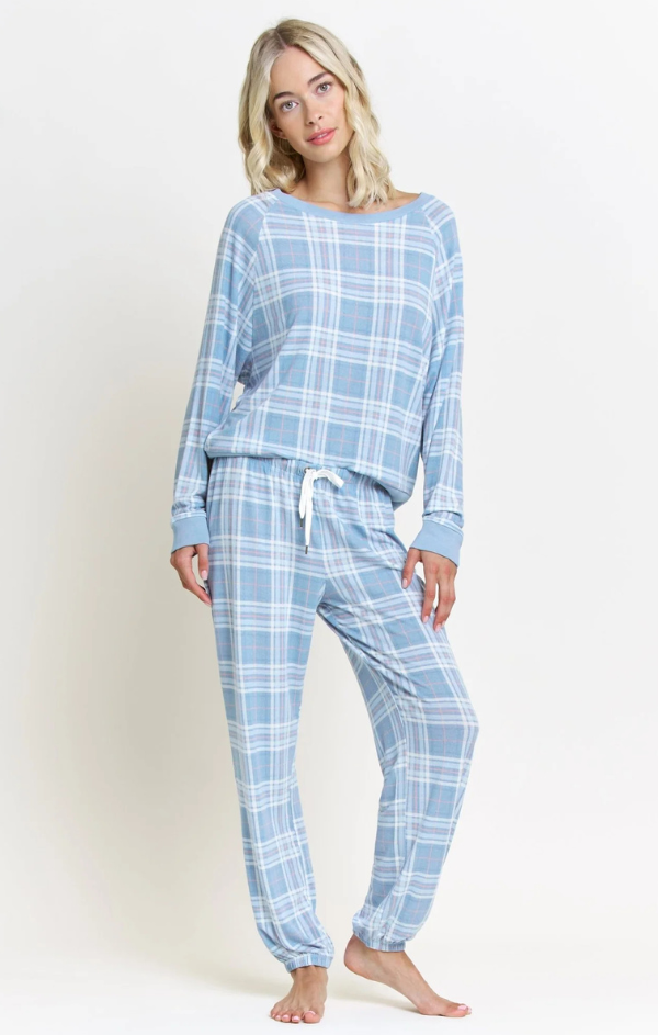 Star Seeker Long Set in Chambray Plaid