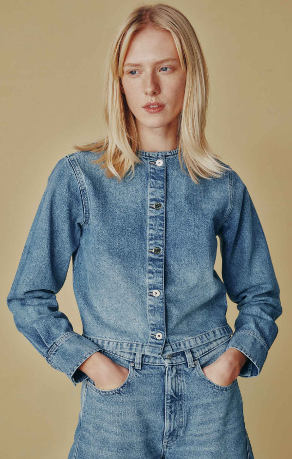 Montauk Shirt Collarless Long Sleeve