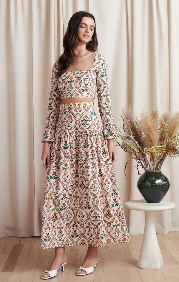 Wila Marigold Tile Midi Skirt Set