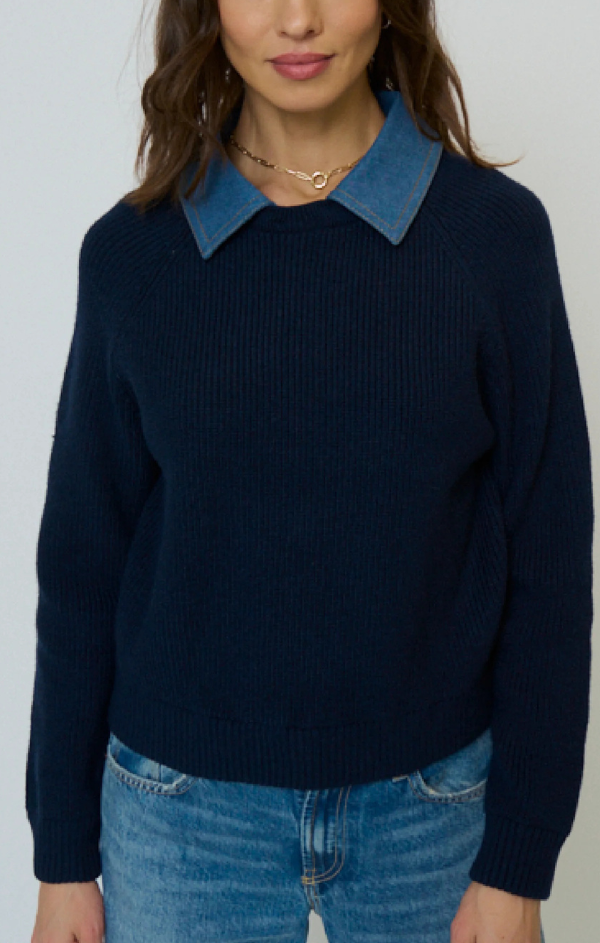 Dash Denim Collar Pullover