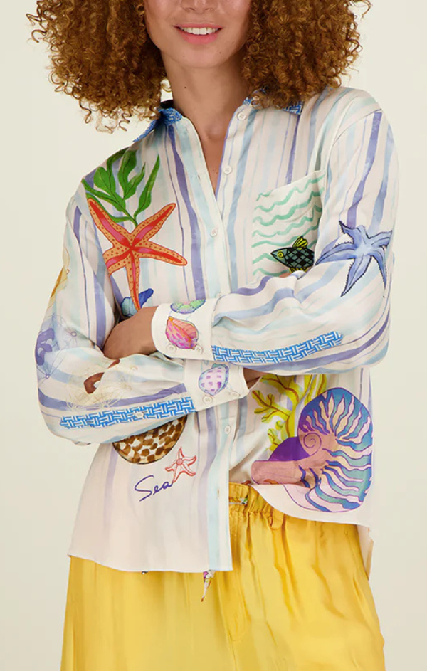 Isabel Printed Shirt in Magic Ocean