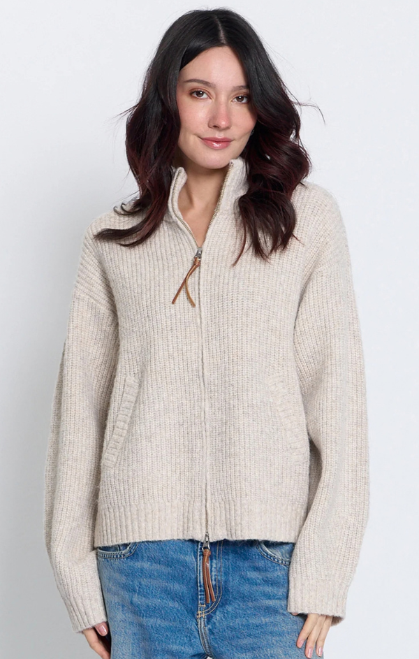 Vesper Oversized Chunky Double Full Zip – Mint