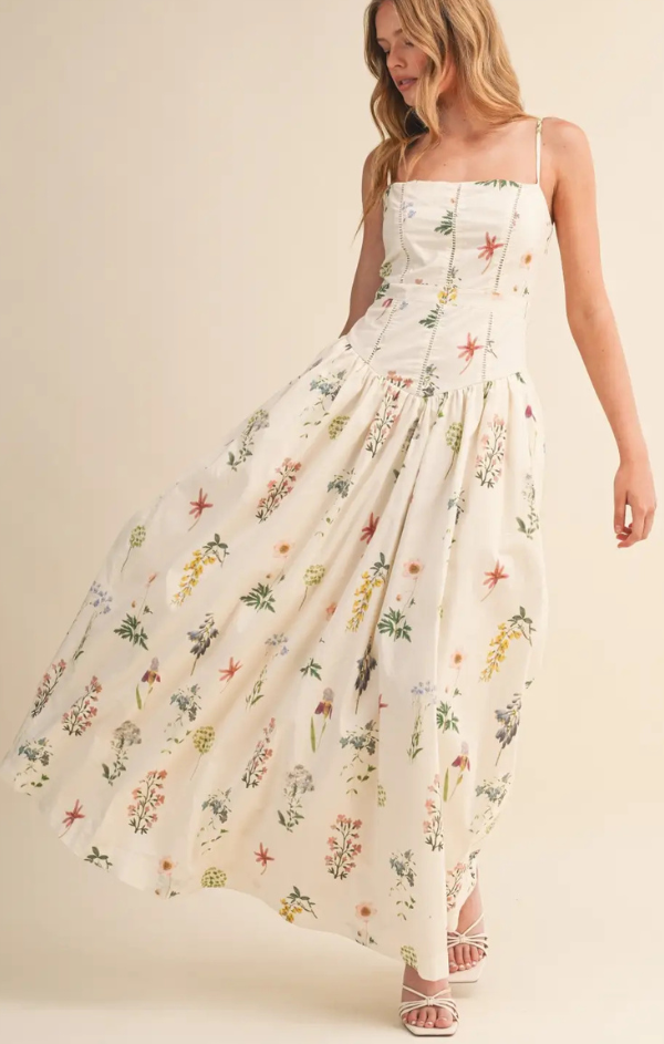 Fresh Botanicals Drop Waist Maxi Dress Mint Fresh Botanicals Drop Waist Maxi Dress Mint