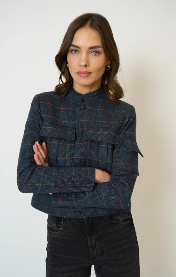 Eden Plaid Military Jacket